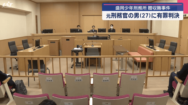 少年刑務所内で起きた贈収賄事件　元刑務官の男に有罪判決【岩手】