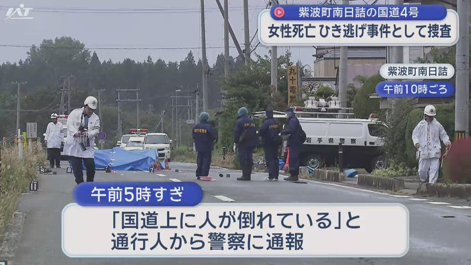 紫波町の国道４号で死亡ひき逃げ事件【岩手・紫波町】