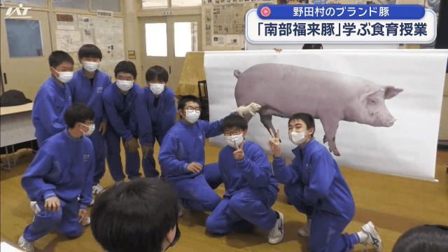 ブランド豚「南部福来豚」を地元の中学生が学ぶ【岩手・野田村】