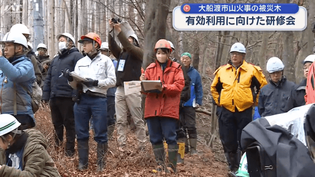 大船渡市山火事の被災木　有効利用に向けた研修会【岩手・大船渡市】