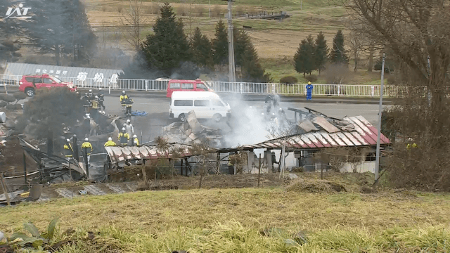 遠野市で住宅全焼　１人の遺体発見　７６歳女性と連絡取れず【岩手・遠野市】