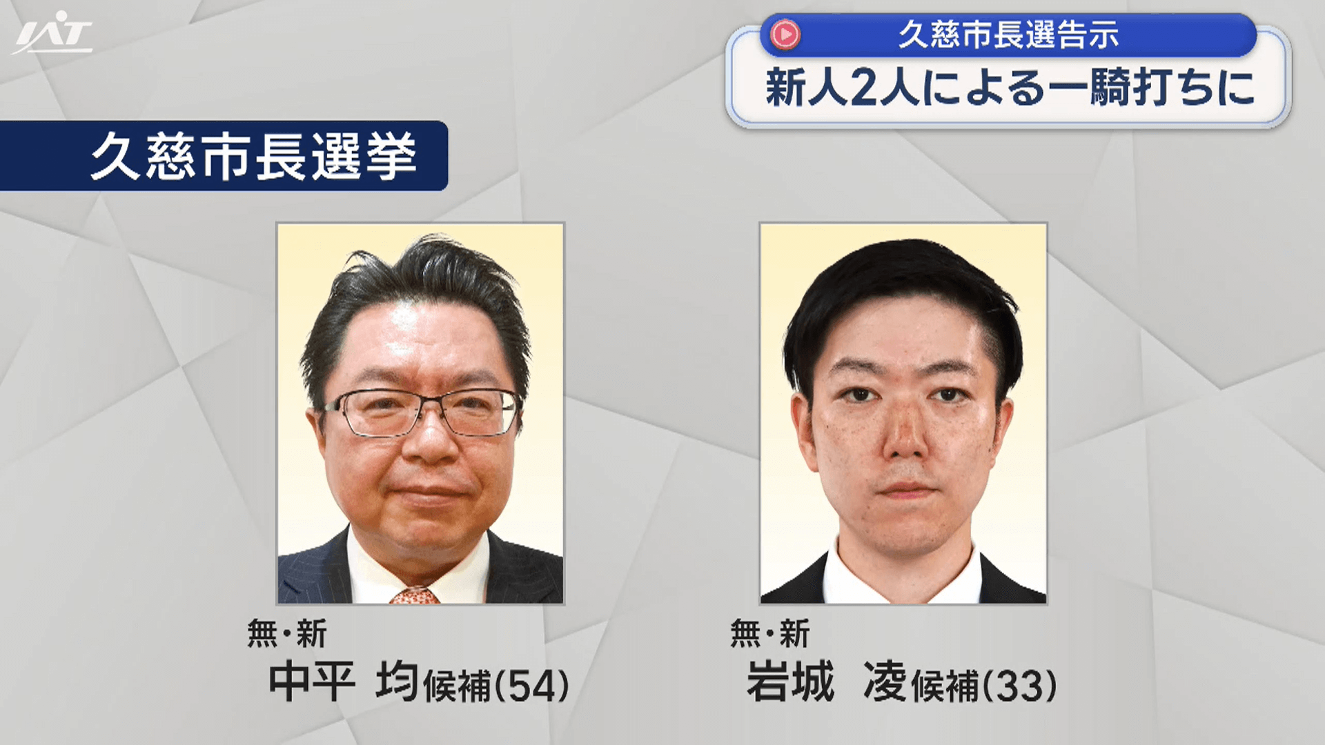 久慈市長選挙告示　新人同士の一騎打ちに【岩手】