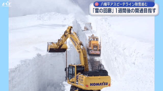 「雪の回廊」八幡平アスピーテライン除雪作業進む【岩手・八幡平市】