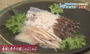 春だこと魚介の桜しゃぶしゃぶ